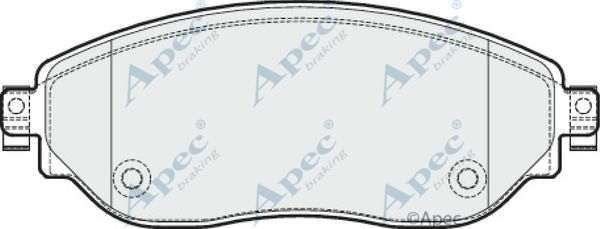APEC BRAKING stabdžių trinkelių rinkinys, diskinis stabdys PAD2047